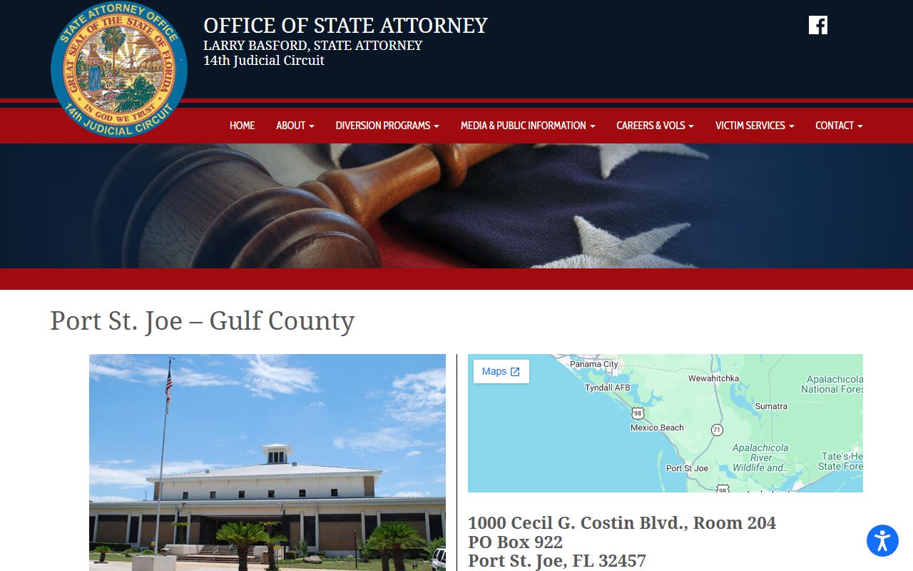 State Attorney Gulf County office for court records after an arrest